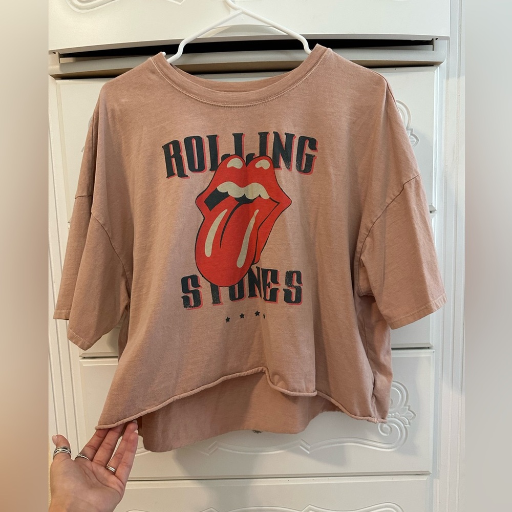 Cropped Rolling Stones Top